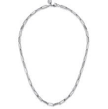 Load image into Gallery viewer, Gabriel Silver Solid Paperclip Chain Necklace
