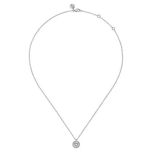 Gabriel Silver Bujukan Diamond Heart Pendant Necklace