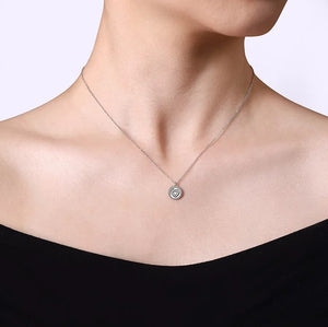 Gabriel Silver Bujukan Diamond Heart Pendant Necklace