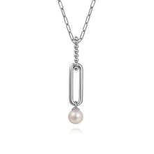 Load image into Gallery viewer, Gabriel Silver Pearl Bujukan Drop Necklace
