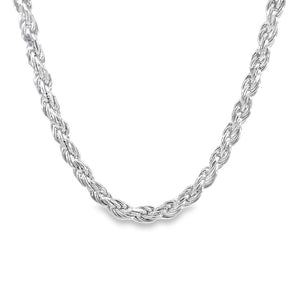 Estate Sterling Silver 16" Rope Chain