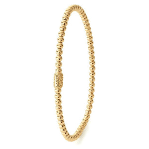 Lagos 18K Caviar Gold 3mm Ball Stretch Bracelet