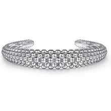 Load image into Gallery viewer, Gabriel Sterling Silver Bujukan Beaded Graduated Cuff Bracelet
