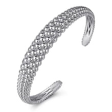 Load image into Gallery viewer, Gabriel Sterling Silver Bujukan Beaded Graduated Cuff Bracelet
