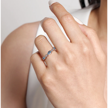 Load image into Gallery viewer, Gabriel  Sterling Silver Bujukan Blue Topaz Fashion Ladies Ring
