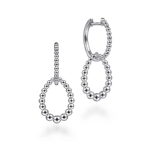 Gabriel Sterling Silver Bujukan Huggie Drop Earrings