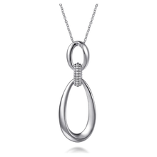 Load image into Gallery viewer, Gabriel Silver Bujukan Drop Pendant Necklace
