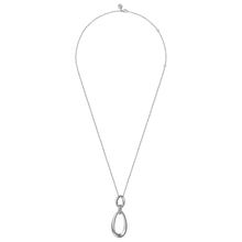 Load image into Gallery viewer, Gabriel Silver Bujukan Drop Pendant Necklace
