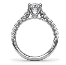 Load image into Gallery viewer, Fana 14K White Gold Trellis Set Oval Diamond Engagement Ring
