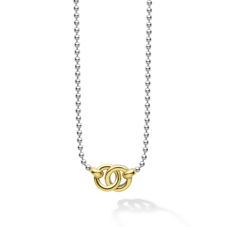 Lagos 18K & Sterling Silver Interlocking Pendant Necklace