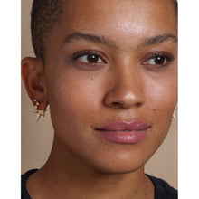 Load image into Gallery viewer, Gabriella Pavé Spiked Hoops in White Diamondettes
