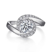 Load image into Gallery viewer, Gabriel &quot;Zabana&quot; 14K White Gold Diamond Bypass Engagement Ring
