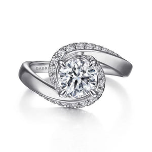 Gabriel "Zabana" 14K White Gold Diamond Bypass Engagement Ring