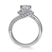 Load image into Gallery viewer, Gabriel &quot;Zabana&quot; 14K White Gold Diamond Bypass Engagement Ring
