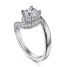 Load image into Gallery viewer, Gabriel &quot;Zabana&quot; 14K White Gold Diamond Bypass Engagement Ring
