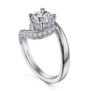 Gabriel "Zabana" 14K White Gold Diamond Bypass Engagement Ring