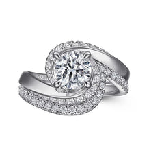 Load image into Gallery viewer, Gabriel &quot;Zabana&quot; 14K White Gold Diamond Bypass Engagement Ring
