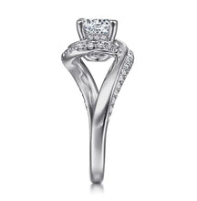 Load image into Gallery viewer, Gabriel &quot;Zabana&quot; 14K White Gold Diamond Bypass Engagement Ring
