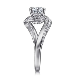 Gabriel "Zabana" 14K White Gold Diamond Bypass Engagement Ring