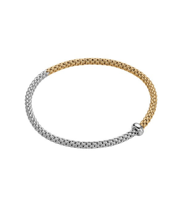 FOPE 18K Bicolor Prima Single Diamond Flex'It Bracelet