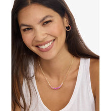 Load image into Gallery viewer, Not Your Basic Gold Graduated Ombre Pink Samantha Tennis Necklace
