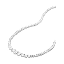 Load image into Gallery viewer, Not Your Basic Graduated Tennis Necklace in White Diamondettes
