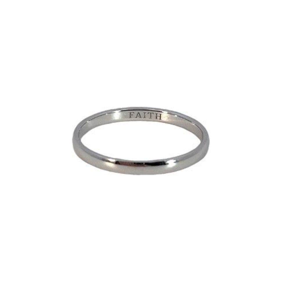 Estate 14K White Gold Polished Band