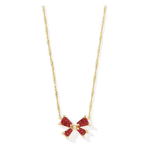 Kendra Scott Gold Blair Bow Small Drusy Pendant Necklace