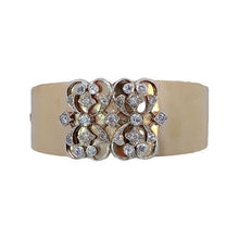 Load image into Gallery viewer, Estate 14K Two-Tone Vintage Style Bangle Bracelet
