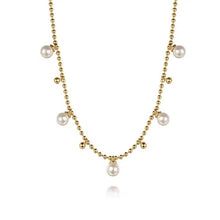 Load image into Gallery viewer, Gabriel 14K Yellow Gold Bujukan Bead &amp; Pearl Necklace
