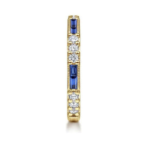 Gabriel 14K Yellow Gold Diamond & Sapphire Stackable Ring