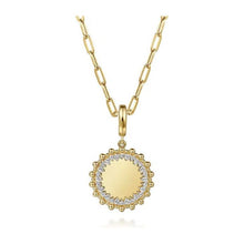 Load image into Gallery viewer, Gabriel 14K Yellow Gold Bujukan Diamond Burst Medallion
