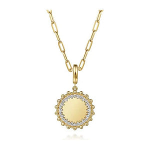 Gabriel 14K Yellow Gold Bujukan Diamond Burst Medallion