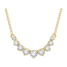 Load image into Gallery viewer, 14K Gold 1/2ct Graduated Diamond Smile Pendant
