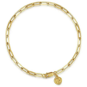 Gabriel 14K Yellow Gold Hollow Paperclip Bracelet