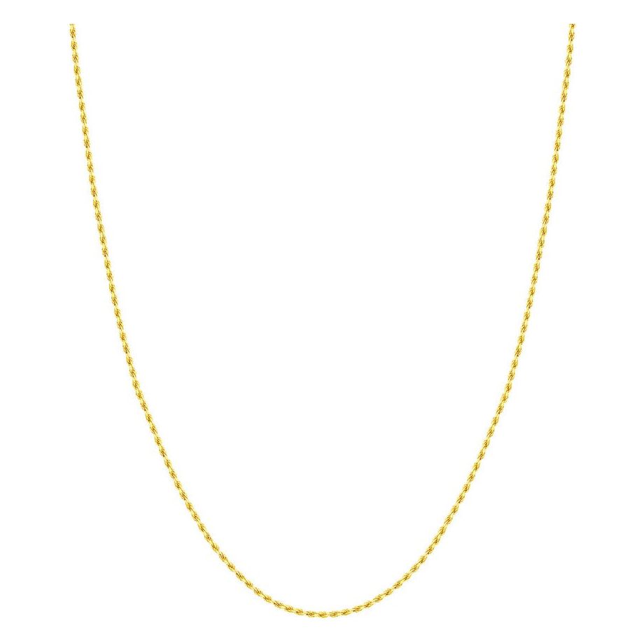 14K Yellow Gold 1.56mm Diamond Cut Rope Chain