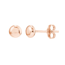 Load image into Gallery viewer, 14k Rose Gold Flat Round Pebble Stud Earrings

