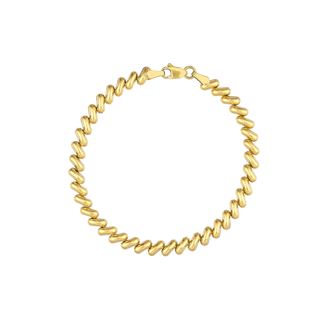 14k Yellow Gold San Marco Chain Bracelet