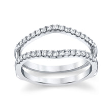 Load image into Gallery viewer, 14K White Gold 1/3cttw Diamond Curve Enhancer Ring Guard
