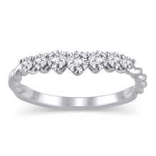 Load image into Gallery viewer, 14K White Gold Graduated 1/2cttw Diamond Band

