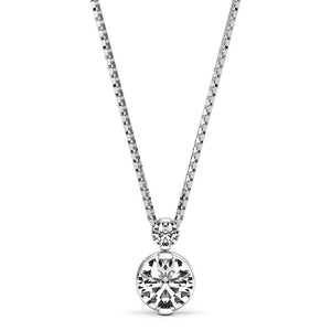 14K White Gold "My Caroline" 2/5cttw Diamond Pendant Necklace