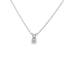 Load image into Gallery viewer, 14K White Gold Diamond Solitaire Pendant
