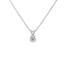 Load image into Gallery viewer, 14K White Gold Diamond Solitaire Pendant
