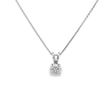 Load image into Gallery viewer, 14K White Gold Diamond Solitaire Pendant
