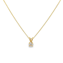 Load image into Gallery viewer, 14K Yellow Gold Diamond Solitaire Pendant
