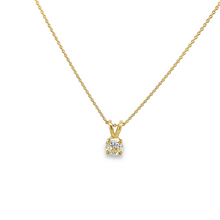 Load image into Gallery viewer, 14K Yellow Gold Diamond Solitaire Pendant
