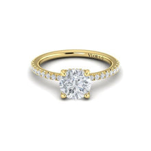 Load image into Gallery viewer, Vlora 14K Yellow Gold Diamond Hidden Halo Engagement Ring
