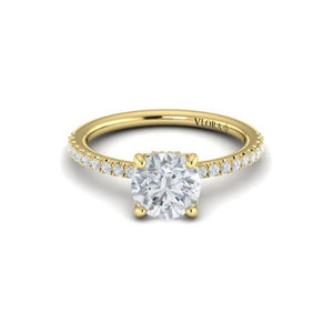 Vlora 14K Yellow Gold Diamond Hidden Halo Engagement Ring