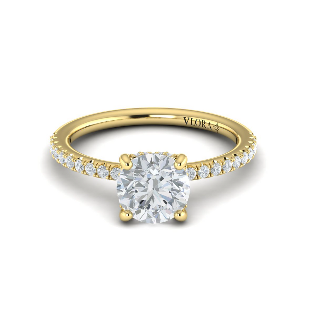 Vlora 14K Yellow Gold Classic Diamond Engagement Ring