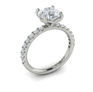 Vlora 14K White Gold Classic Diamond Engagement Ring